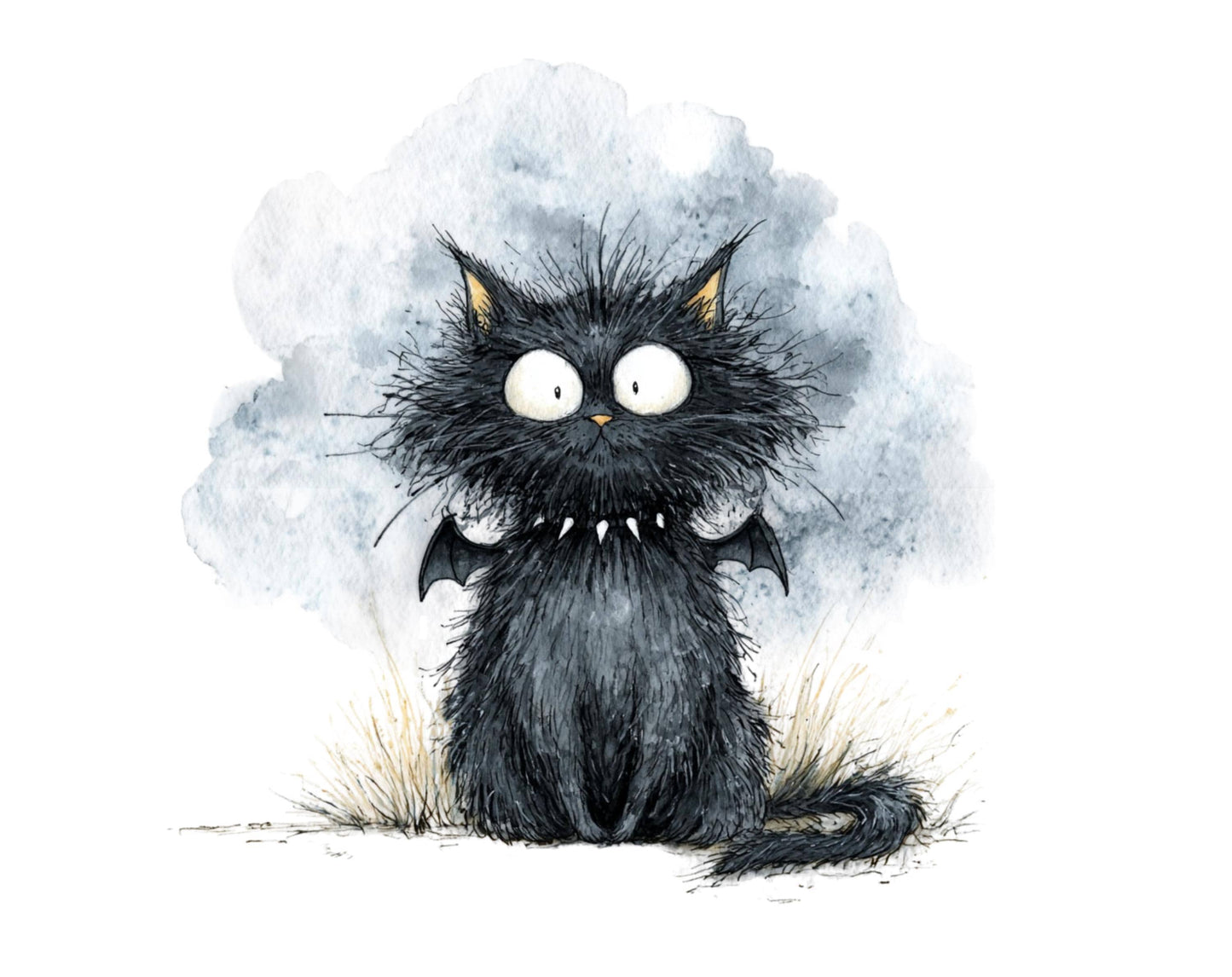 36 Watercolor Quirky Cats Clipart Bundle, Whimsical Cat Clipart, Funny Cat png, Junk Journal, Cat png, Cute Cats Clipart, Digital Download