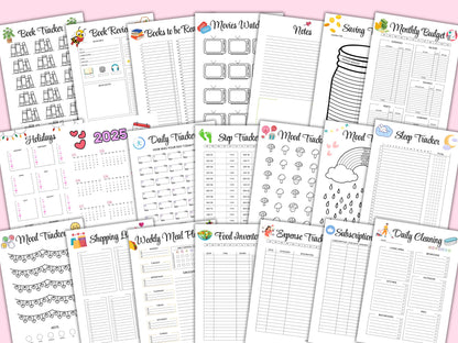 2026 Bullet Journal Premade Planner template with 88 Pages