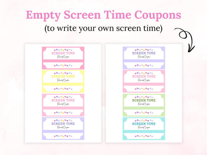 Editable Screen Time Checklist Template, Screen Time Chore Chart, Daily Screen Time Schedule, Screen Time Tracker For Kids