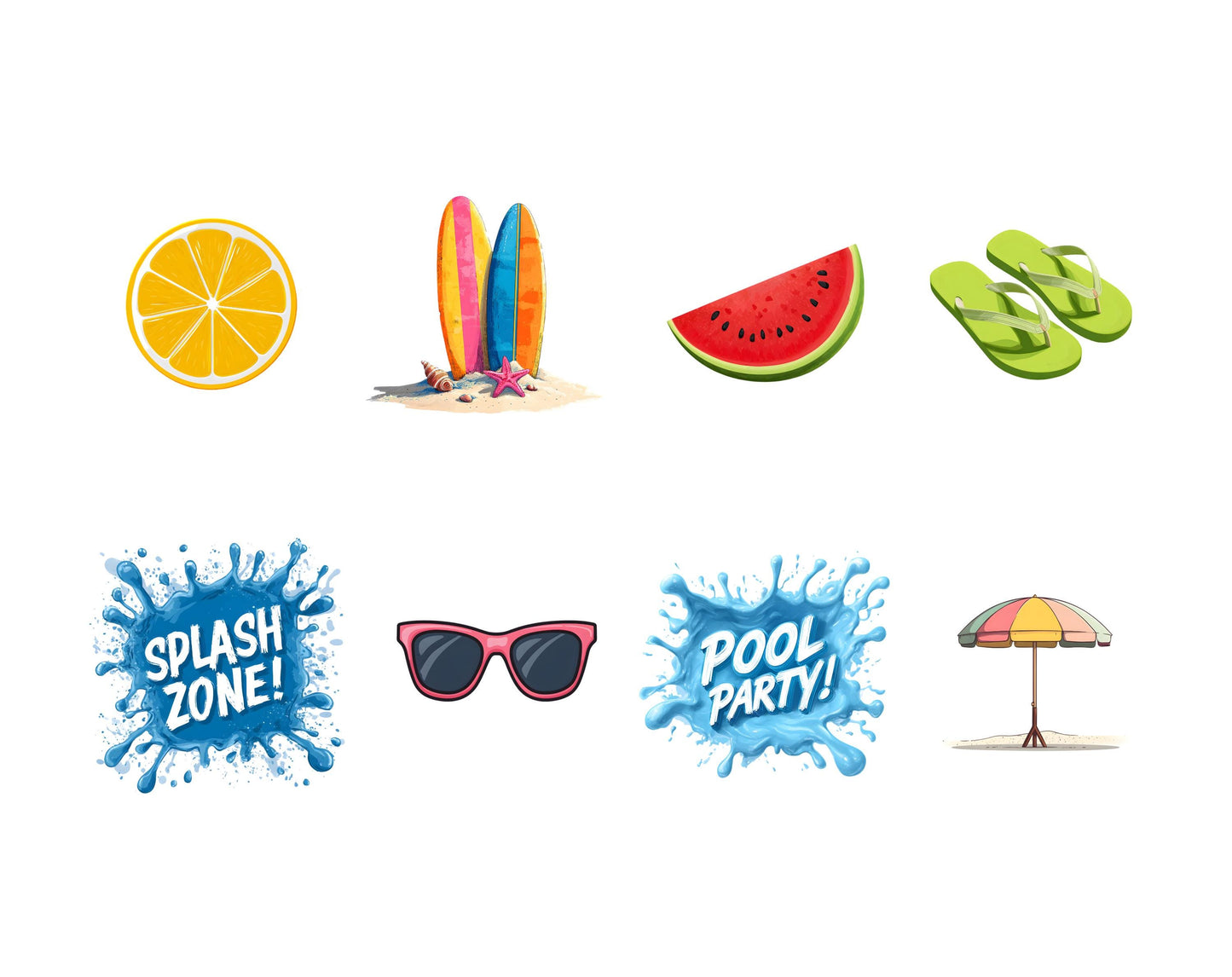 100 Summer Beach Clipart Bundle, Watercolor Beach Party Clipart, Tropical Beach Elements png, Pool Party Clipart, Beach png, Fun Beach png