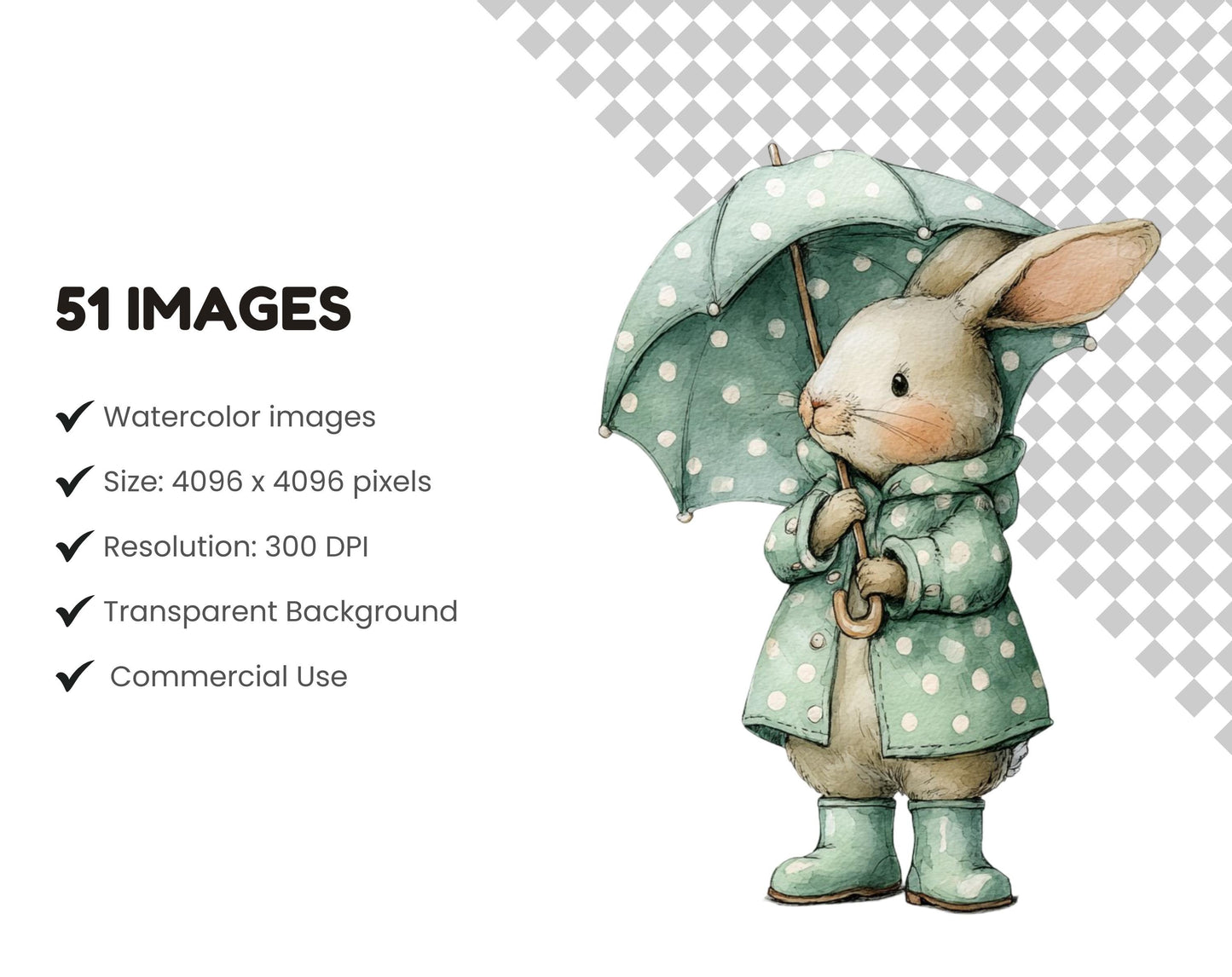 51 Nursery Animals Clipart Bundle, Watercolor Baby Animals png, Baby Bear, Sheep, Adorable Woodland And Farm Animals Clipart, Nursery Art