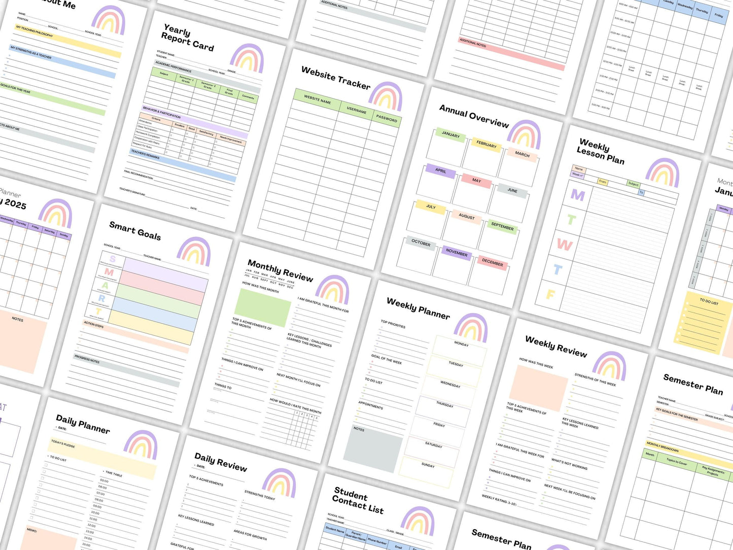 Printable 2026 Teacher Planner Template, School Planner, Homeschooling Planner, Teacher Tracker Planner, Weekly Lesson, School Lesson