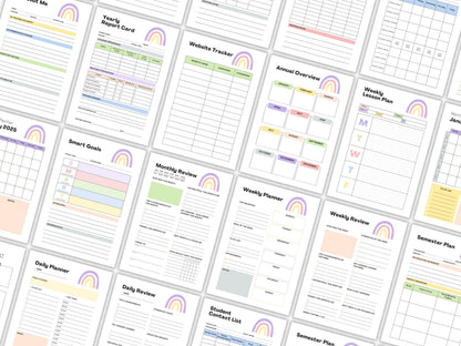 Printable 2026 Teacher Planner Template, School Planner, Homeschooling Planner, Teacher Tracker Planner, Weekly Lesson, School Lesson