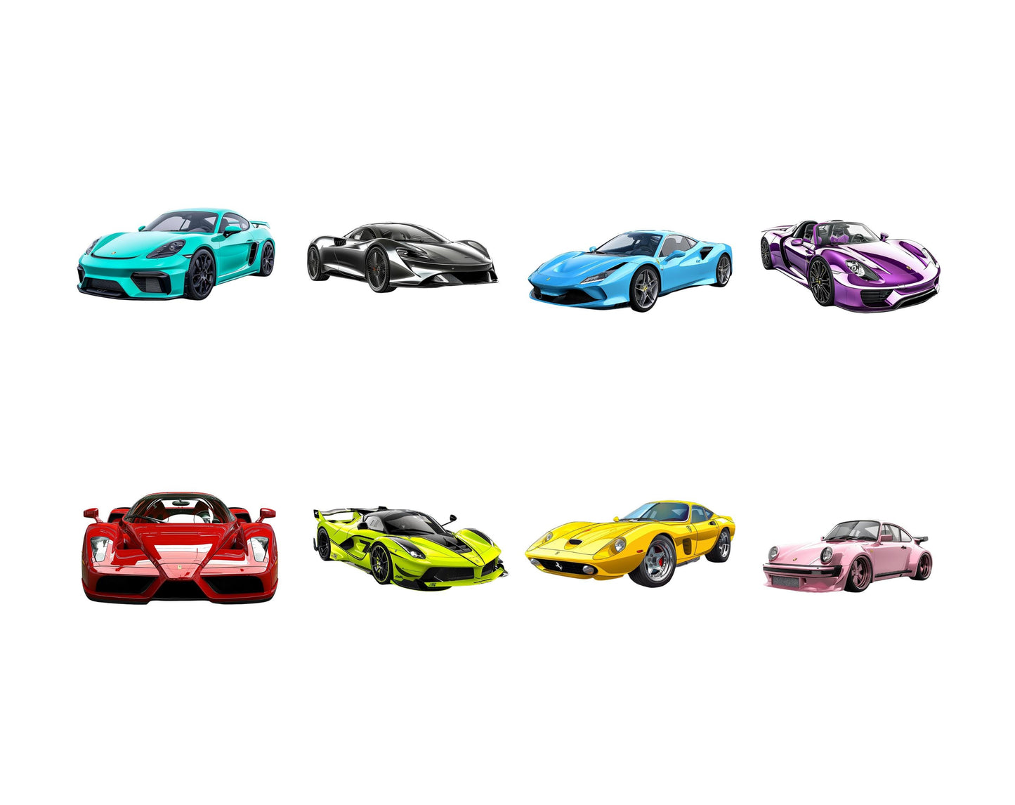 61 Watercolor Sleek Supercars Clipart Bundle, Sports Car Clipart, Cars png, Luxury Car Clipart, Vehicles Clipart, Cars Sublimation Design
