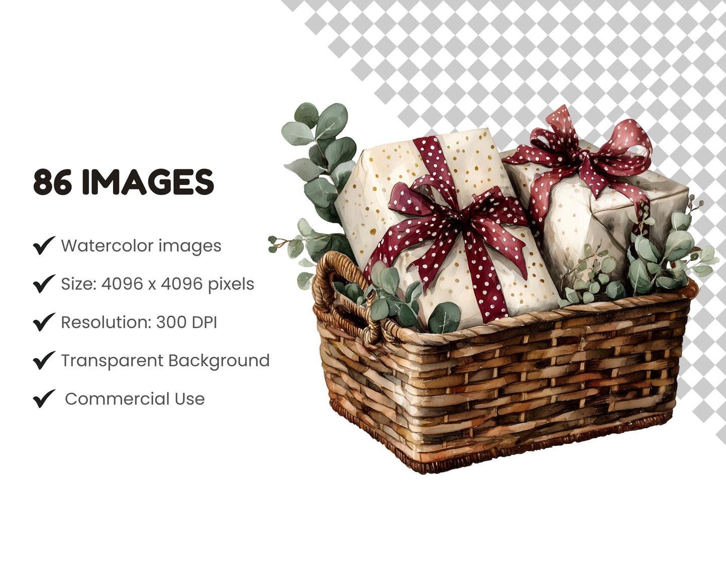 Watercolor Cherry In Love Valentine's Day Clipart Bundle, Cute Valentine Clipart, Valentine Animals png, Romantic Love Clipart, Bow, Gifts