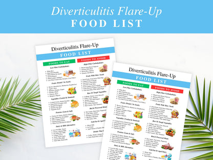 Diverticulitis Flare-Up Food List, Pancreatitis Grocery List, Printable Low Fat Diet Food Chart, Gallbladder Food List, Digital Download