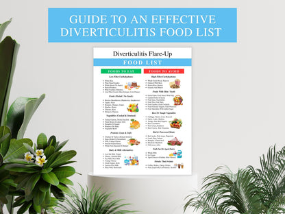 Diverticulitis Flare-Up Food List, Pancreatitis Grocery List, Printable Low Fat Diet Food Chart, Gallbladder Food List, Digital Download