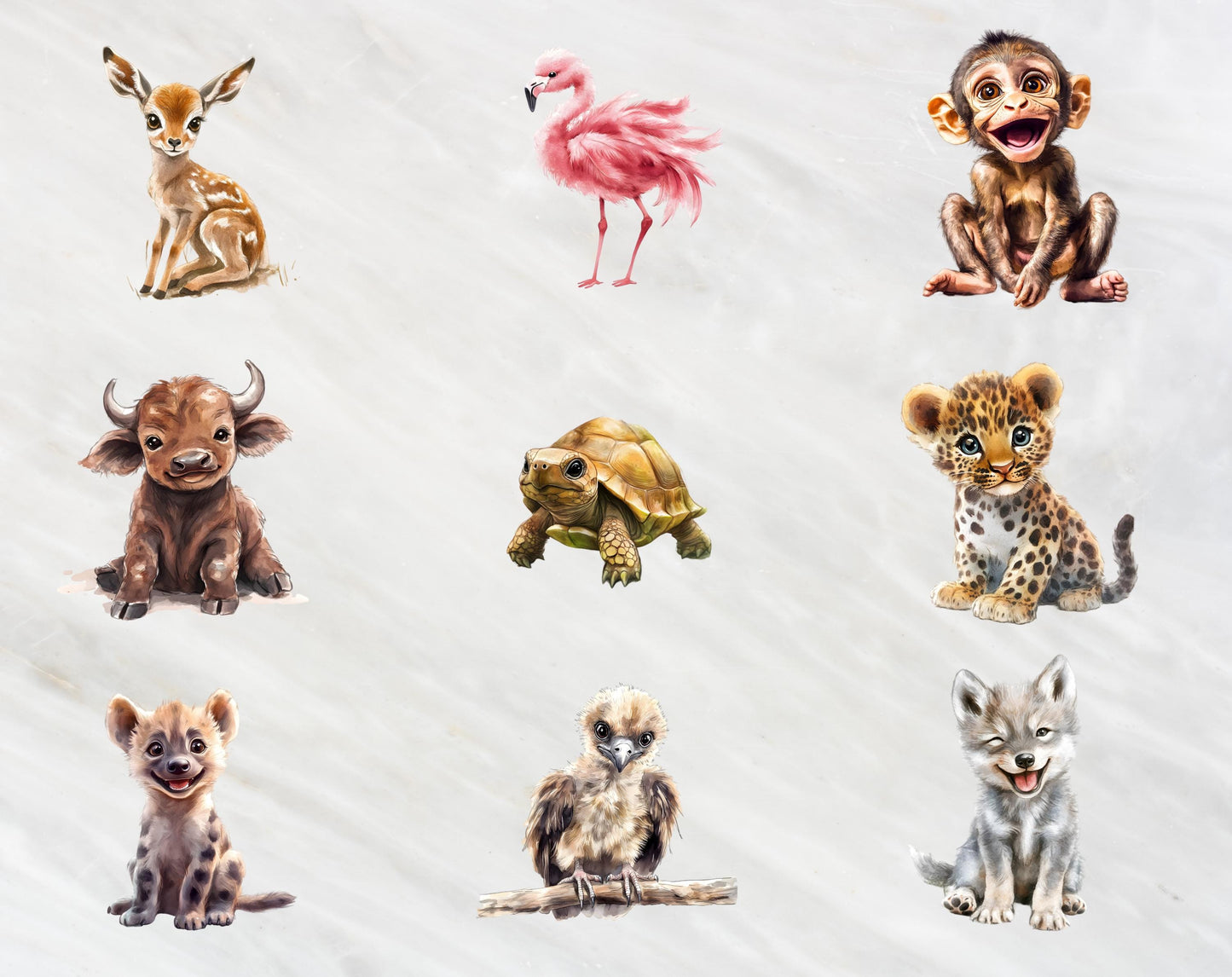 29 Safari Clipart Animals png, Watercolor Safari Animal Clipart png Bundle, Baby Animal Clipart, Cute  Animal Clipart, Nursery Clipart png