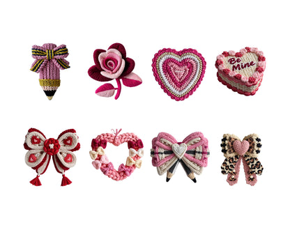 75 Valentine Clipart Bundle, Teddy Bear Valentine PNG, Be Mine Valentine Teddy Bear Crochet Knit Valentine's Day Clipart png, Love xoxo png